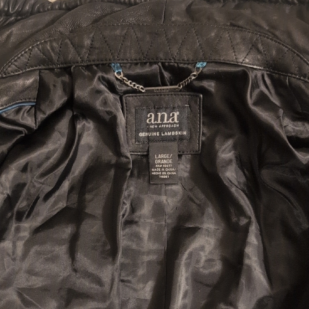 a.n.a Women's Black Leather Jacket